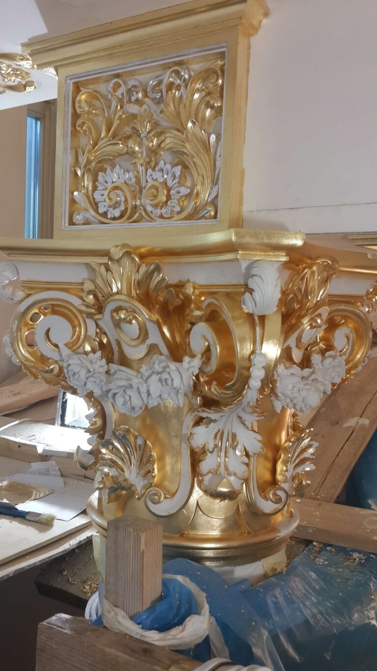 gilded column